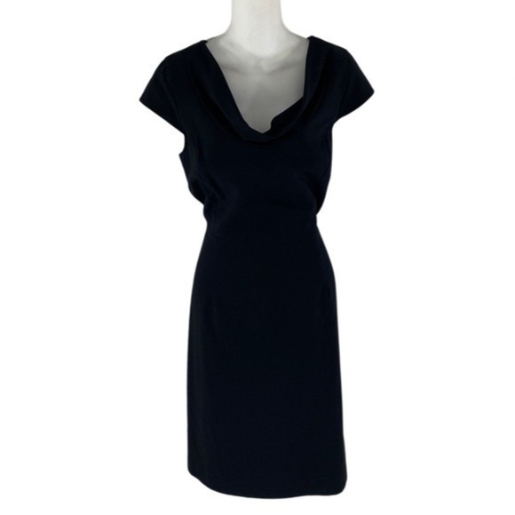 Calvin Klein black cowl neck sheath dress R28 - Picture 9 of 10